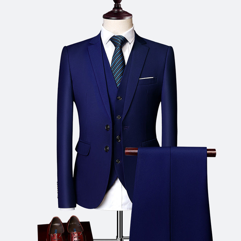 Matteo Costume Homme 3 Pièces – Ensemble Élégant Slim Fit avec Tissu Respirant pour Mariages et Affaires