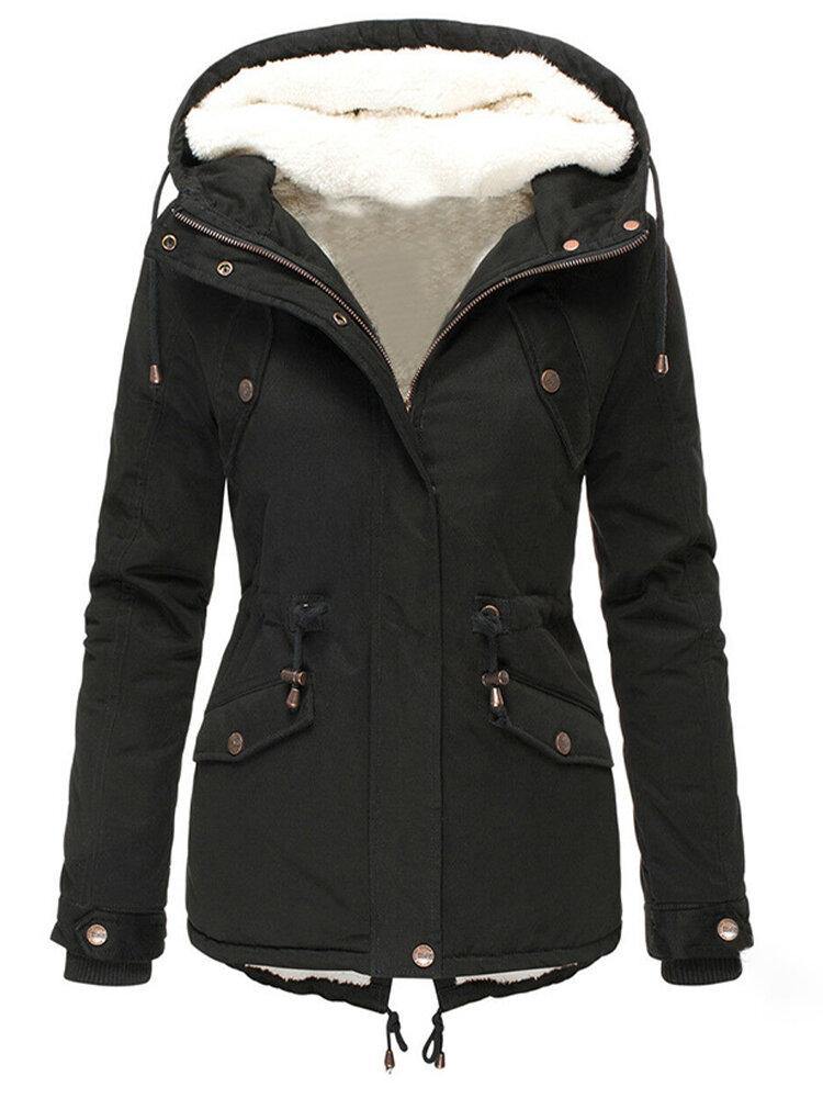 Rosalie Veste d’Hiver Femme – Manteau Imperméable Chaud avec Capuche & Doublure Confortable