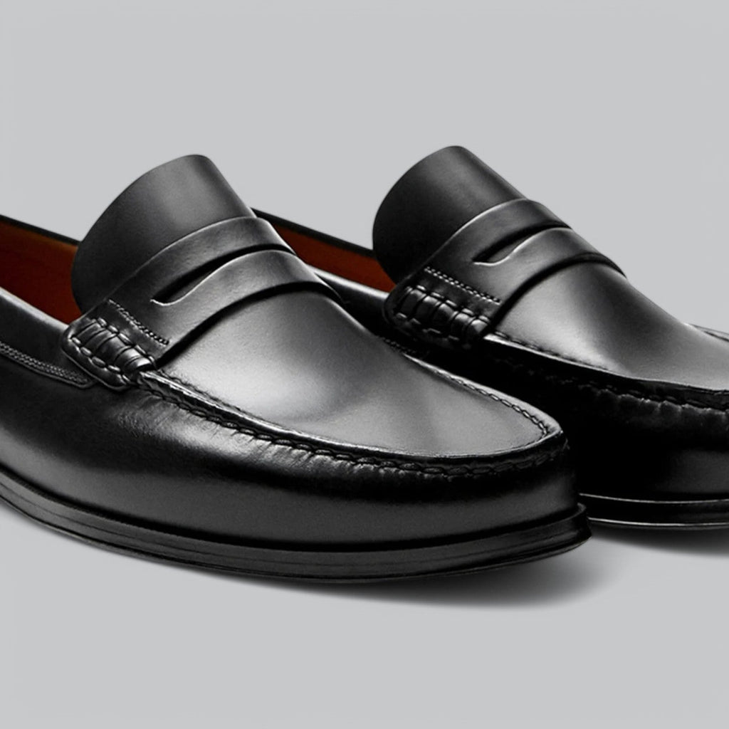 Antoine Mocassins Homme en Cuir – Chaussures Slip-On Élégantes avec Semelle en Caoutchouc