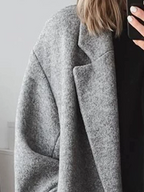 Emily Cappotto Donna – Lungo in Misto Lana con Taglio Oversize Elegante e Moderno