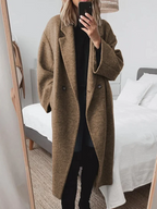 Emily Cappotto Donna – Lungo in Misto Lana con Taglio Oversize Elegante e Moderno