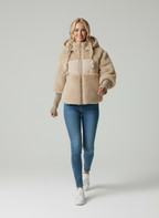Heather Doudoune Hiver Femme – Manteau Matelassé Chaud avec Poignets Tricot & Col Élégant