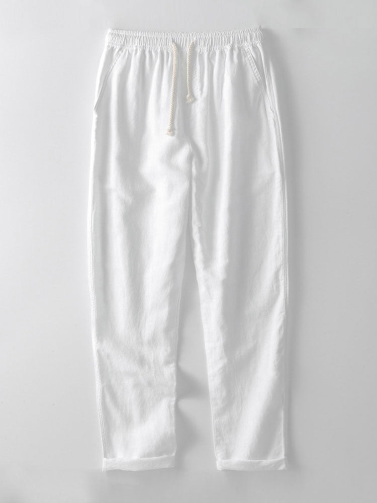 Logan Ensemble Estival Homme – Ensemble en Lin Léger avec Chemise à Manches Courtes et Pantalon Confortable