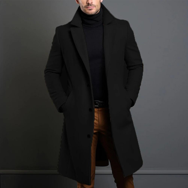 Arthur Manteau Homme en Laine – Manteau Classique en Laine Chaude avec Coupe Élégante