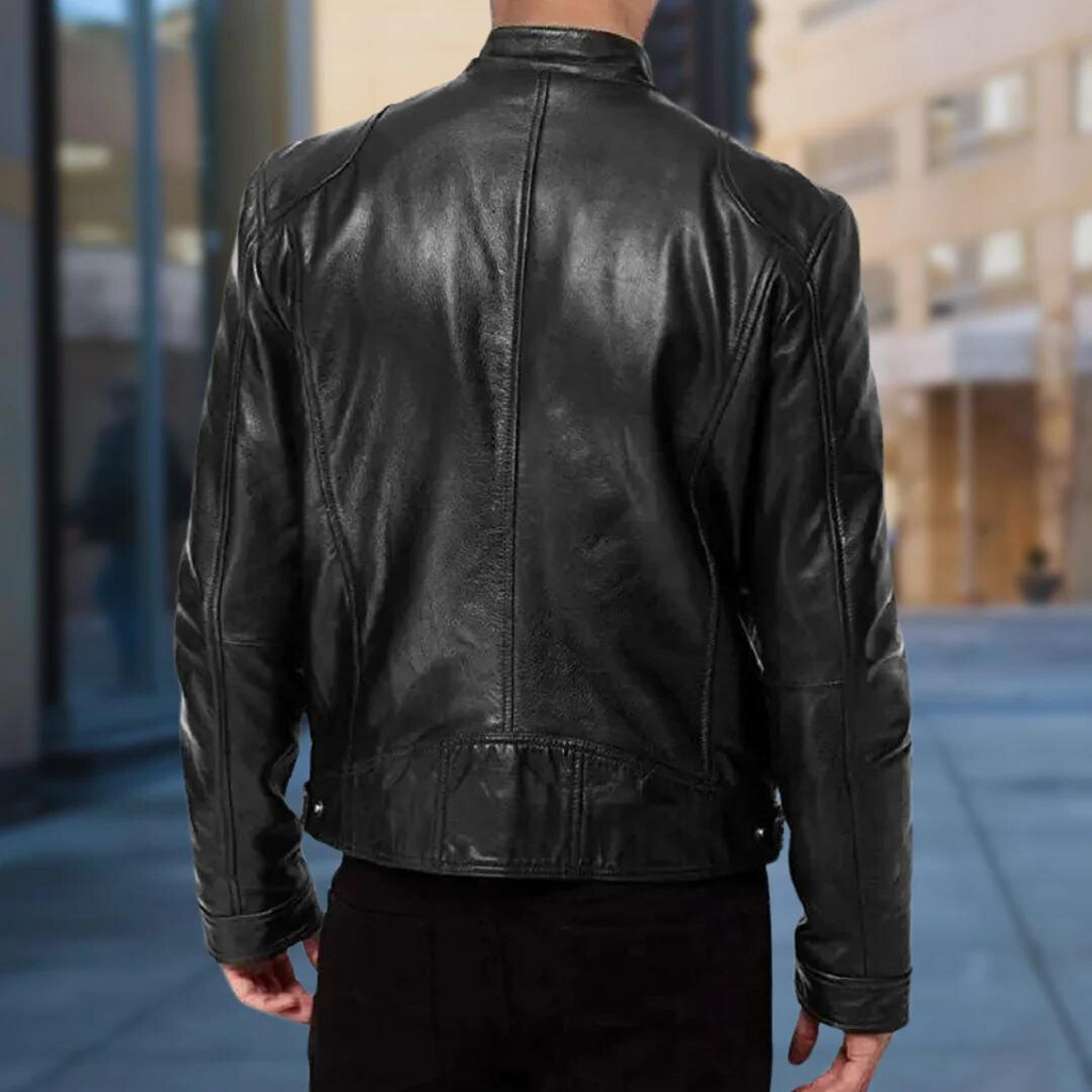 Darius Veste Homme en Cuir – Blouson Élégant en Cuir Premium avec Style Intemporel