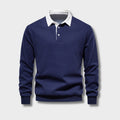 Ethan Pull Men's Polo – Breathable Long Sleeve Sweatshirt with Classic Polo Collar