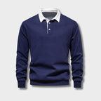 Ethan Pull Polo Homme – Sweat à Manches Longues Respirant avec Col Polo Classique