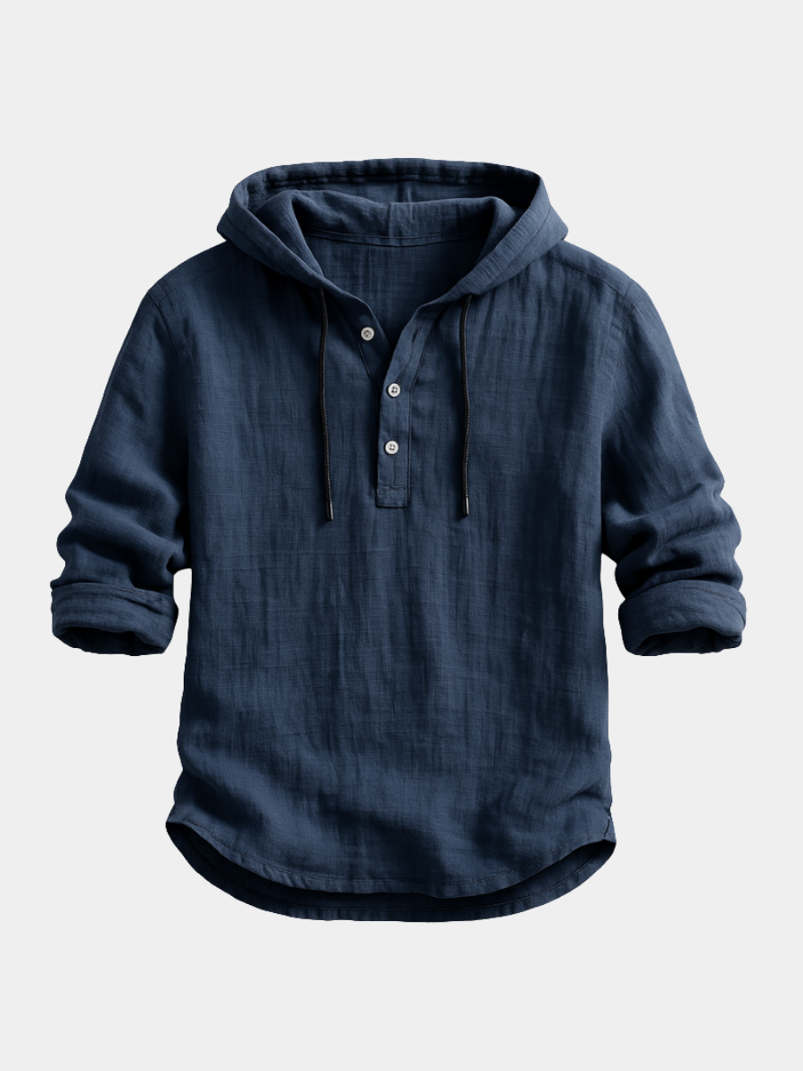 Nathaniel Men's Hoodie – Lightweight Breathable Cotton, Modern Fit & Smart Casual Style