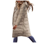 Coralie Doudoune Longue Femme – Manteau Matelassé Chaud avec Capuche & Coupe Élégante