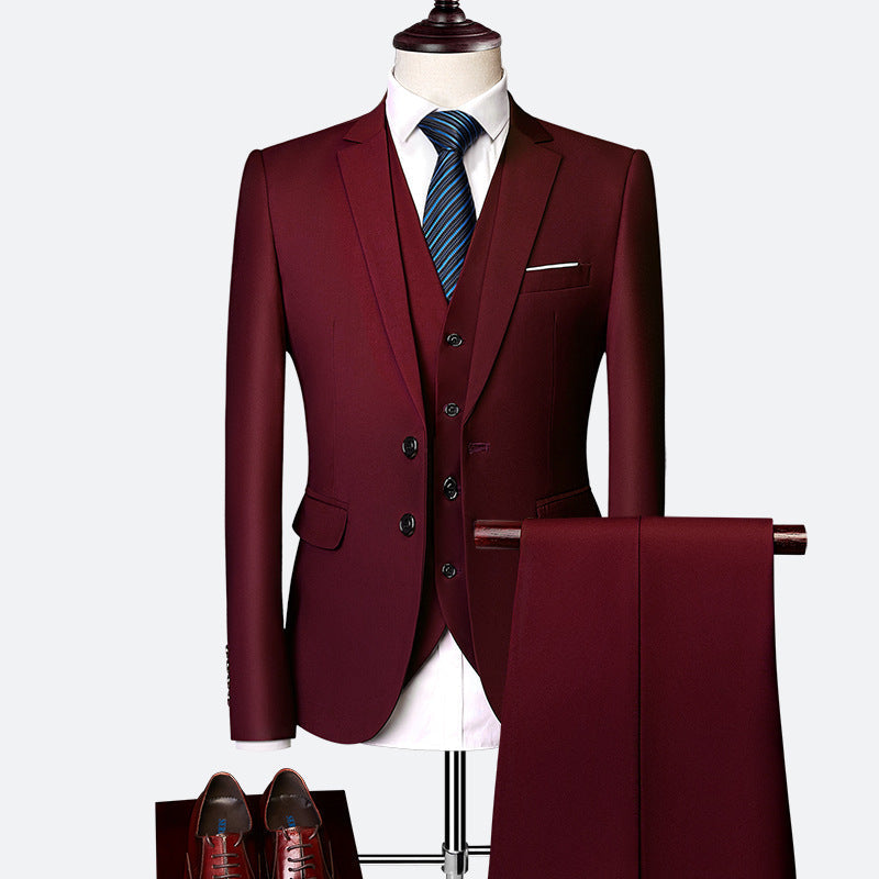 Matteo Costume Homme 3 Pièces – Ensemble Élégant Slim Fit avec Tissu Respirant pour Mariages et Affaires