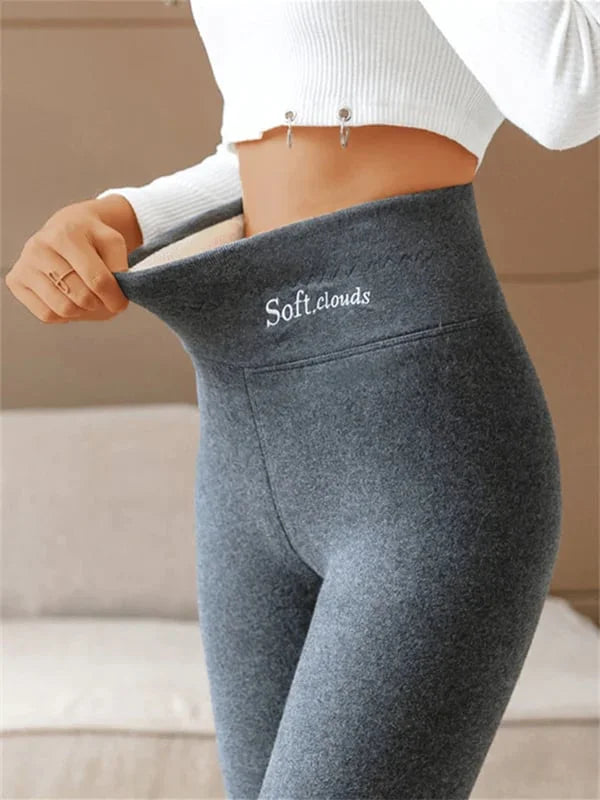 Élise Legging Femme Doublé Polaire – Pantalon Stretch Ultra Chaud à Coupe Ajustée