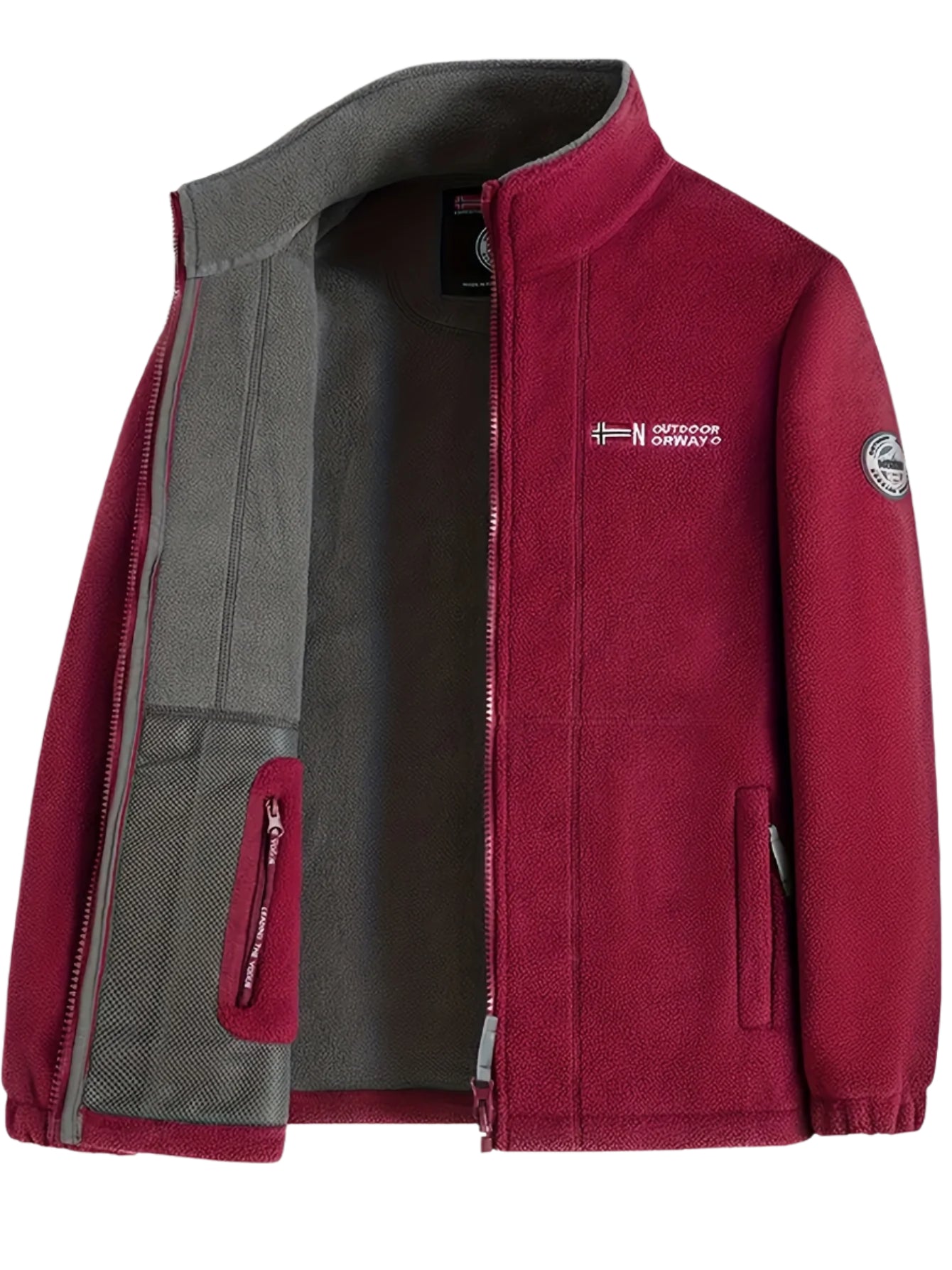 Brandon Men's Fleece Jacket – Warm, Lightweight Outdoor Jacket with Protective High Collar