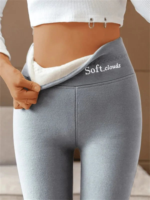 Élise Legging Femme Doublé Polaire – Pantalon Stretch Ultra Chaud à Coupe Ajustée