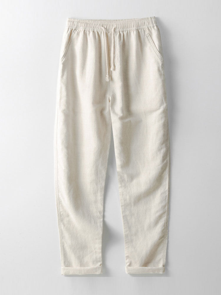 Logan Ensemble Estival Homme – Ensemble en Lin Léger avec Chemise à Manches Courtes et Pantalon Confortable