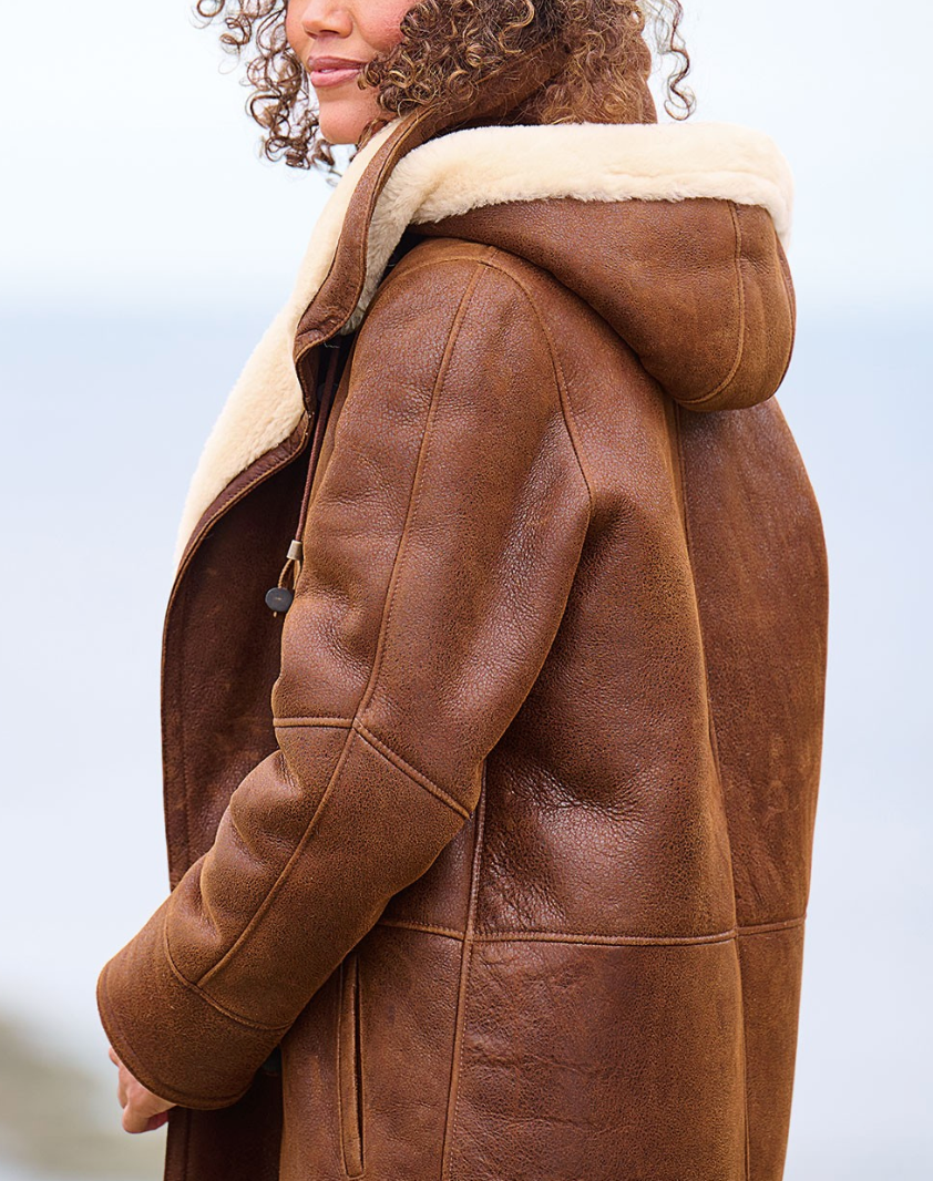 Isabella Manteau Femme à Capuche – Manteau Hiver Chaud avec Coupe Décontractée et Style Élégant