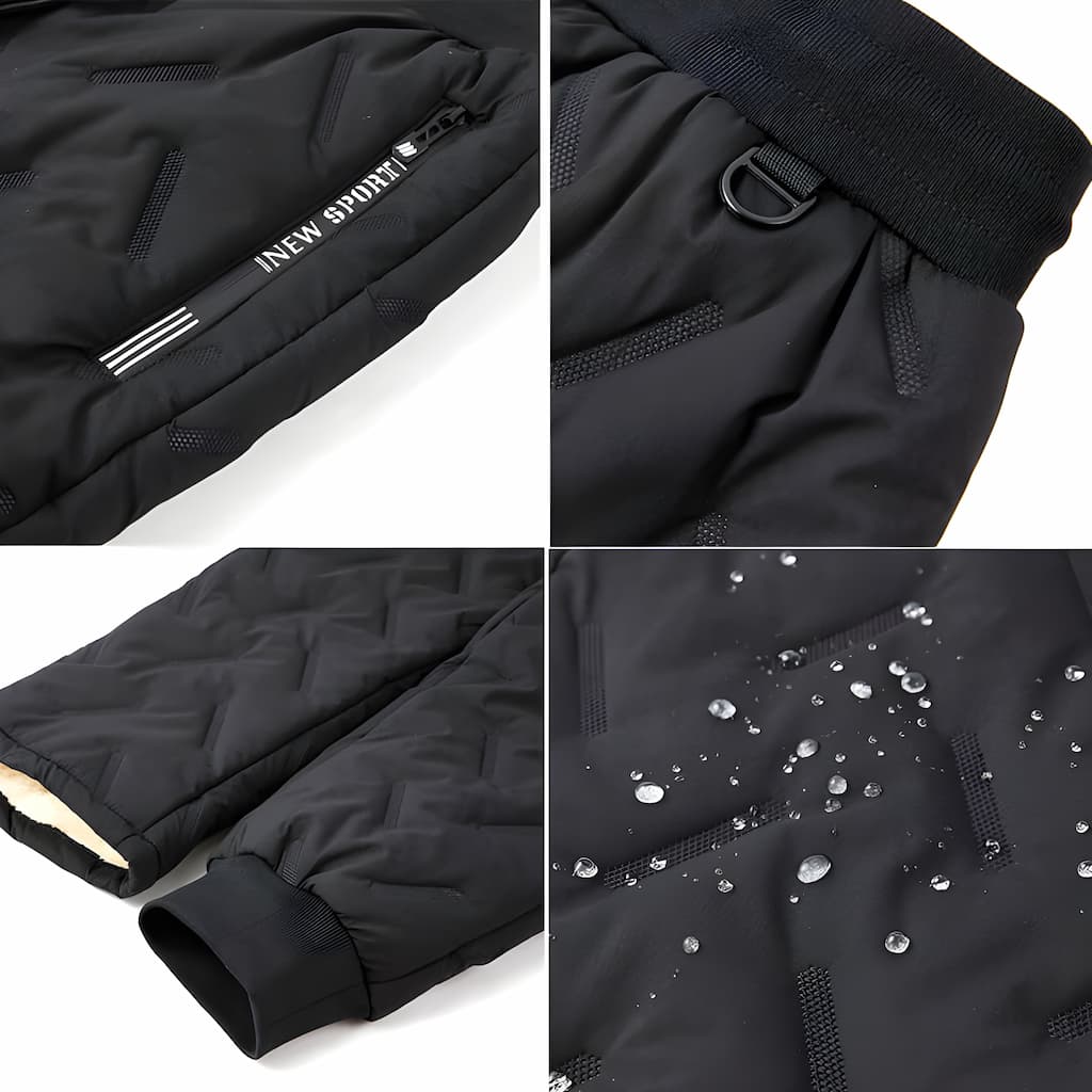 Zinnia Women's Thermal Trousers - Waterproof Winter Joggers with Sherpa Lining and Zippered Pockets