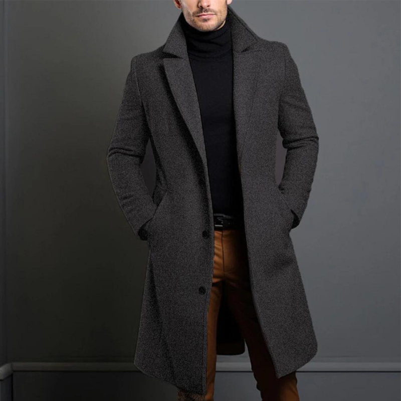Arthur Manteau Homme en Laine – Manteau Classique en Laine Chaude avec Coupe Élégante