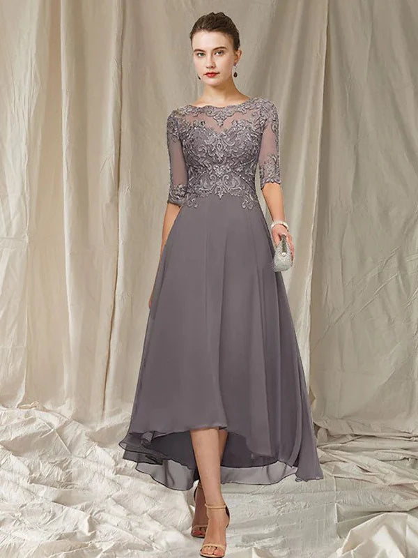 Manon Robe de Soirée Femme – Robe Longue en Dentelle Élégante avec Coupe Fluide pour Cérémonies