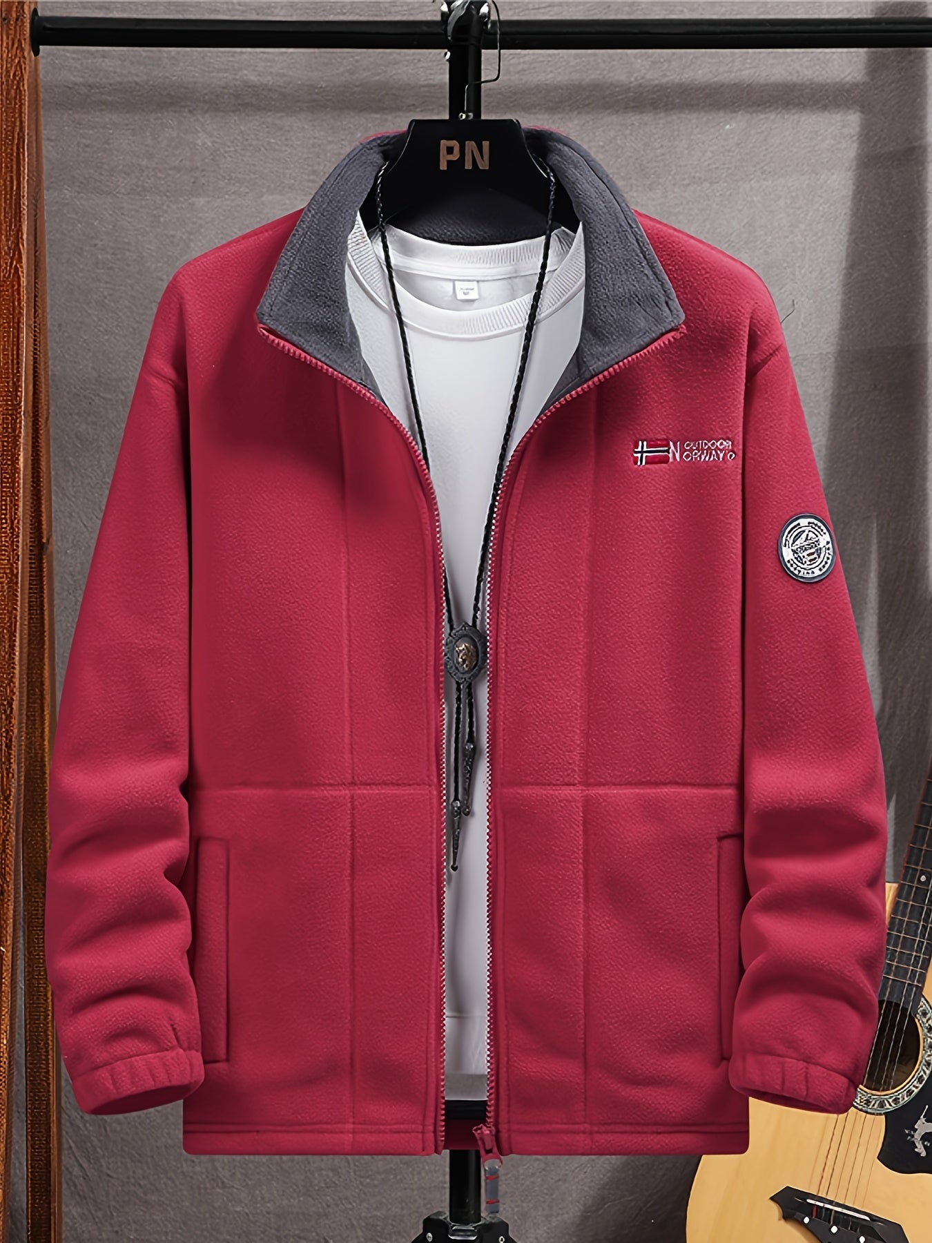 Brandon Veste Polaire Homme – Veste Outdoor Chaude et Légère avec Col Haut Protecteur