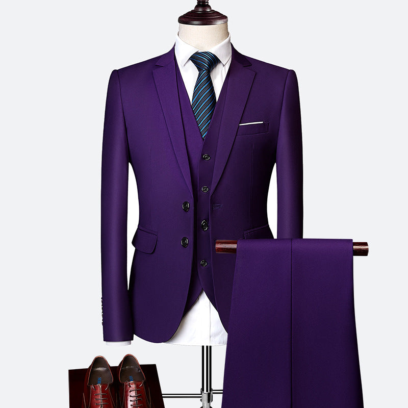Matteo Costume Homme 3 Pièces – Ensemble Élégant Slim Fit avec Tissu Respirant pour Mariages et Affaires