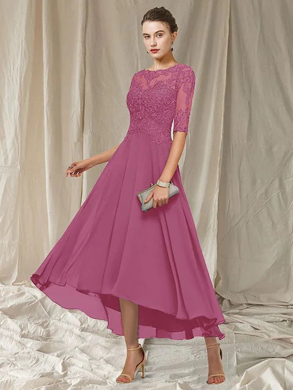 Manon Robe de Soirée Femme – Robe Longue en Dentelle Élégante avec Coupe Fluide pour Cérémonies