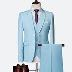 Matteo Traje de Hombre de 3 Piezas – Conjunto Elegante Ajustado con Tejido Transpirable para Bodas y Negocios
