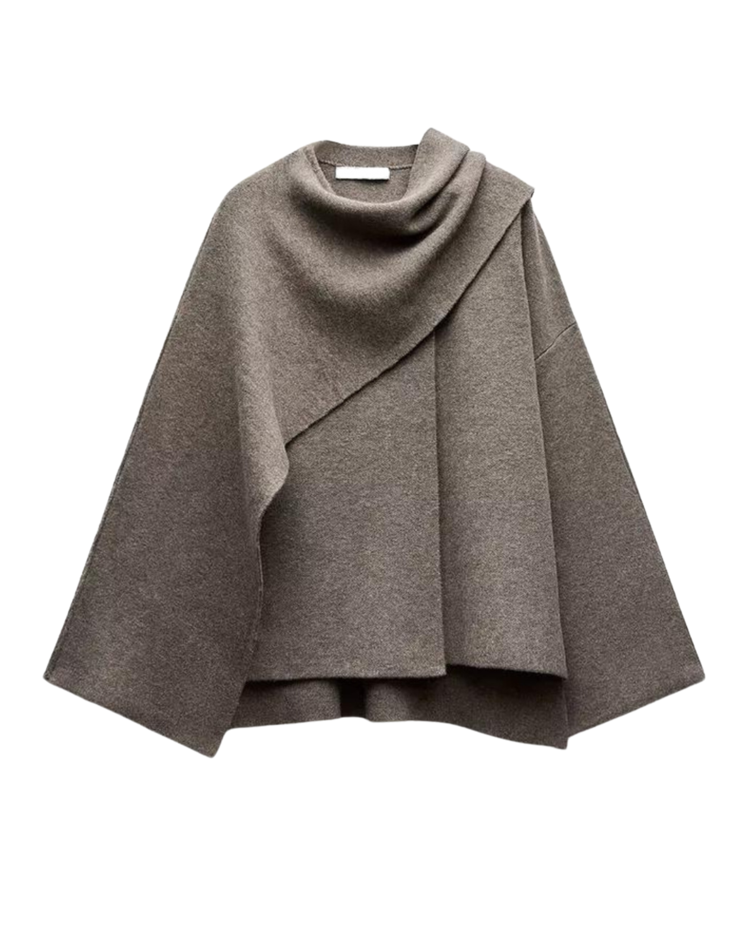 Colette Women's Wool Poncho – Elegant Asymmetrical Poncho with Cozy Warmth
