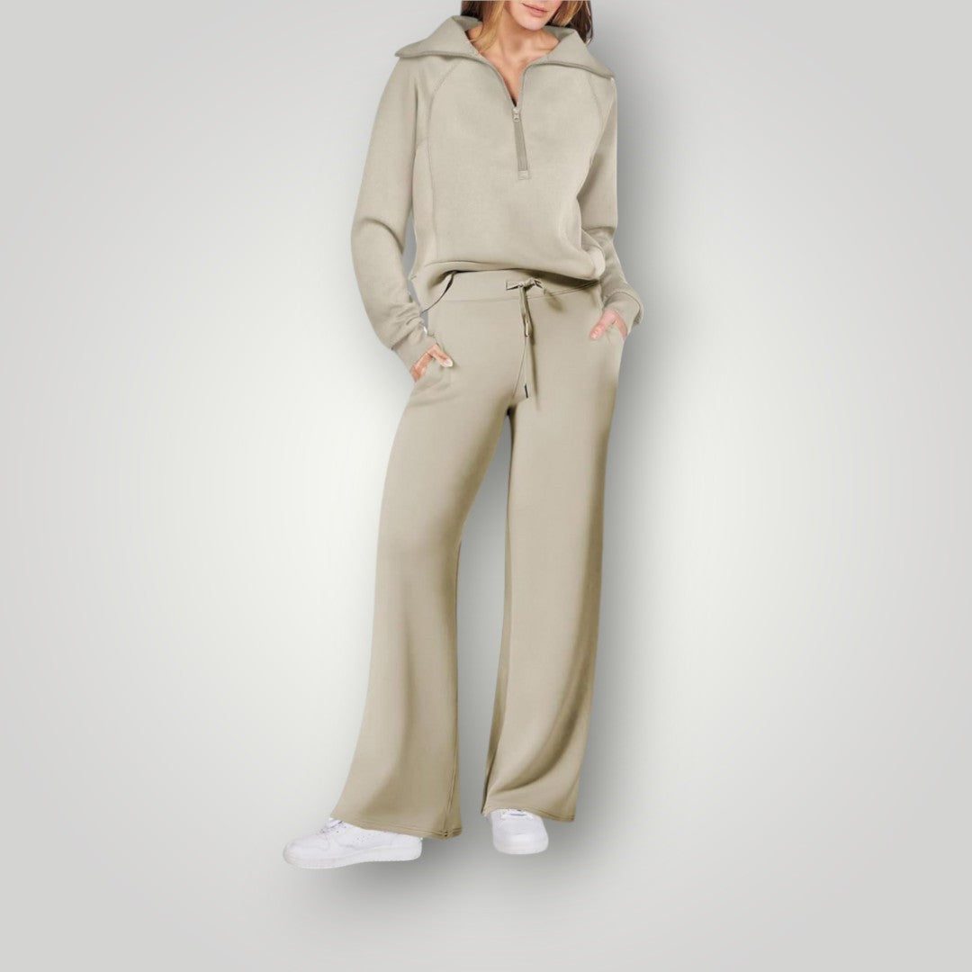 Solenne Ensemble Loungewear Femme – Ensemble Sweat Oversize et Pantalon de Jogging en Tissu Doux et Confortable