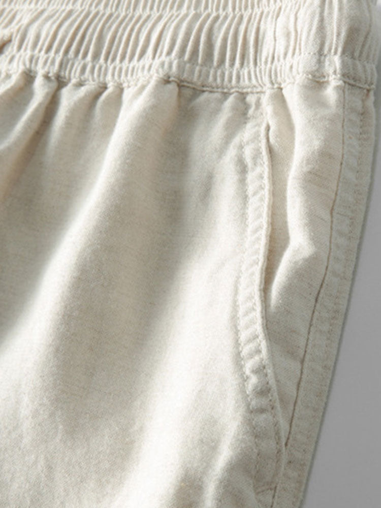 Logan Ensemble Estival Homme – Ensemble en Lin Léger avec Chemise à Manches Courtes et Pantalon Confortable