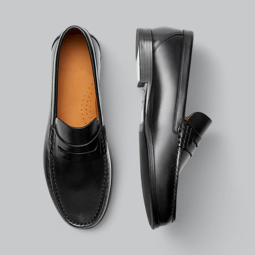 Antoine Mocassins Homme en Cuir – Chaussures Slip-On Élégantes avec Semelle en Caoutchouc