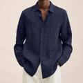Hunter Men's Linen Shirt – Elegant Breathable Long-Sleeve Linen Shirt