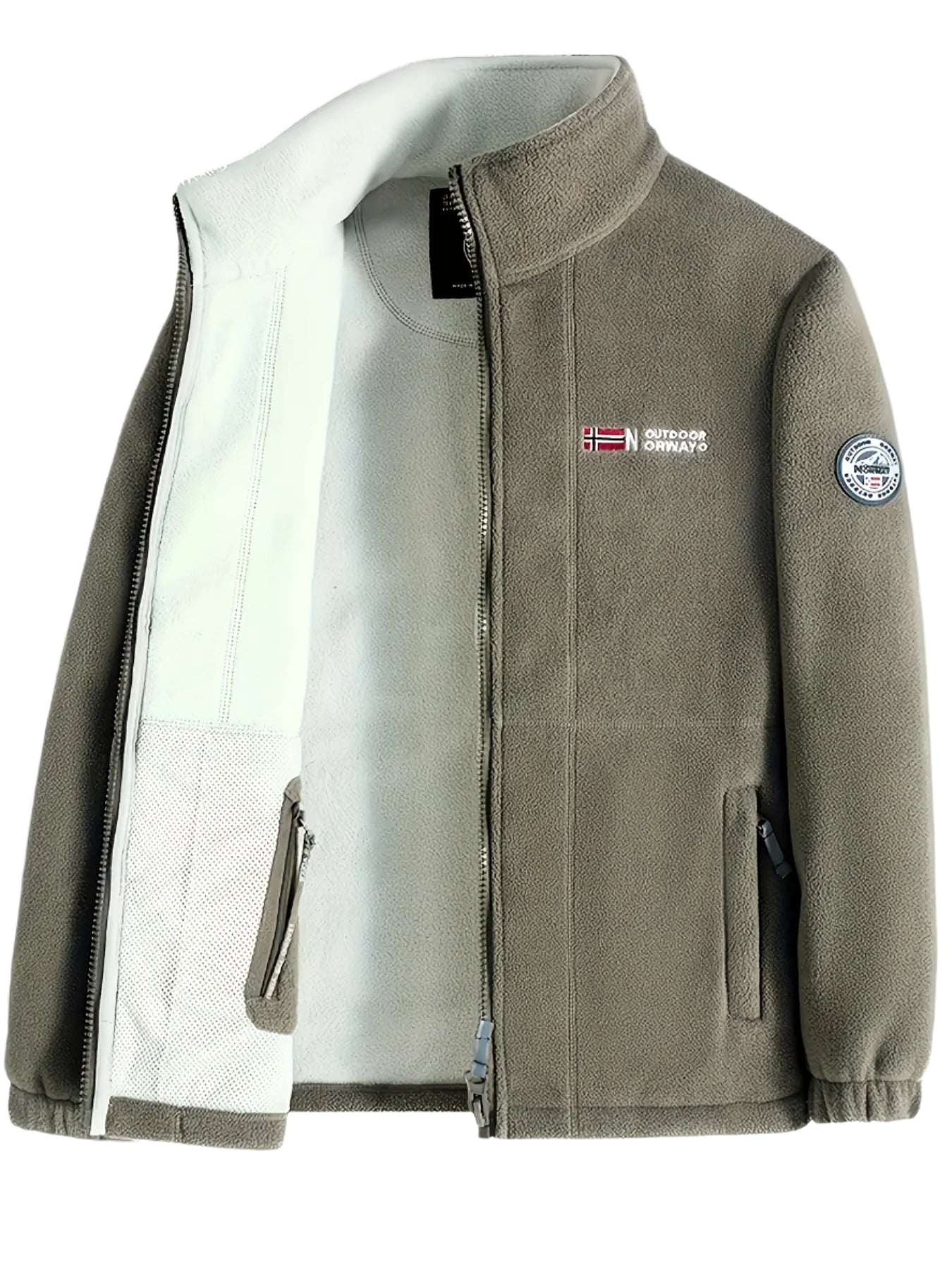 Brandon Veste Polaire Homme – Veste Outdoor Chaude et Légère avec Col Haut Protecteur