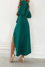 Juliette Abito Lungo Donna – Abito Elegante con Scollo a V, Maniche Lunghe e Taglio Femminile Chic
