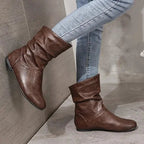 Emma Bottes en Cuir Femme – Bottines en Cuir Véritable avec Semelle Antidérapante Élégante