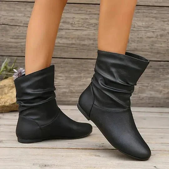 Emma Women's Leather Boots – Genuine Leather Ankle Boots with Stylish Non-Slip Sole