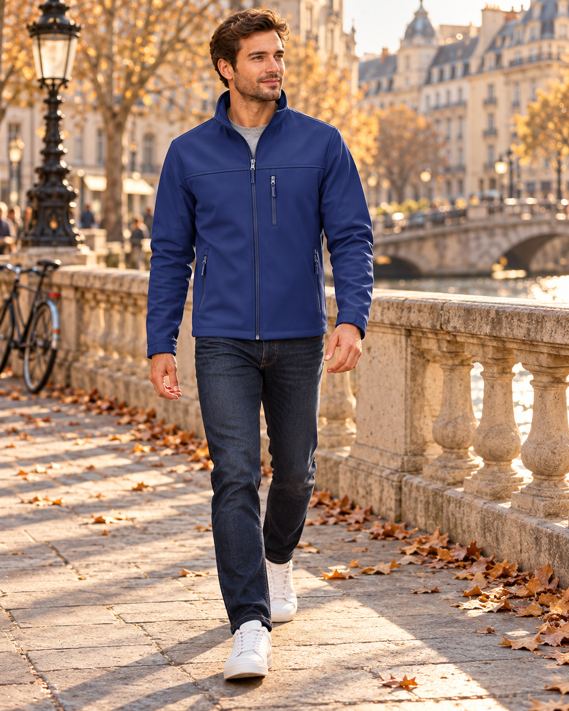 Kellan Manteau Softshell Homme Léger – Veste Outdoor Imperméable à Intérieur Polaire