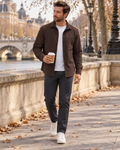 Orlando Chemise-veste homme à boutons, tissu léger résistant aux plis et au rétrécissement