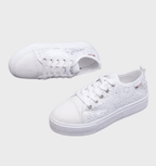 Noémie Sneakers Donna – Sneakers Bianche con Lacci, Traspiranti e Suola Antiscivolo