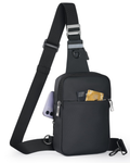 Maddox Borsa a tracolla da uomo – Borsa a petto multitasche in nylon reversibile