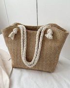 Bailey Sac de Plage Femme – Grand Sac Cabas en Paille Tressée pour Vacances d'Été