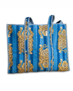 Borsa Cabas Blythe Donna – Grande Tote Bag Stampato Tigre in Cotone con Tasca Interna