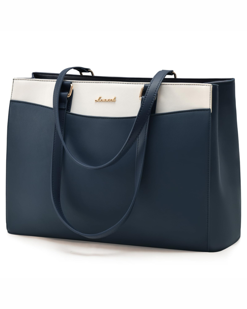 Emerson Sac Cabas Femme – Grand Sac de Travail en Cuir PU Compartiment Ordinateur