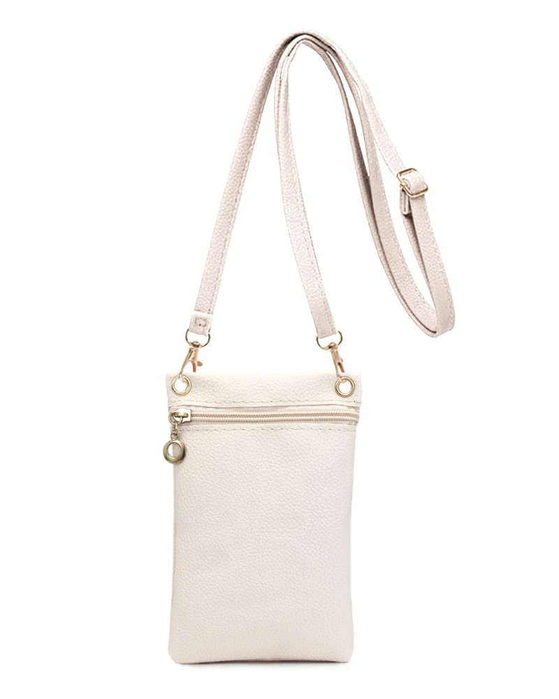 Pochette porta cellulare da donna Tatum – Borsa a tracolla in pelle PU con chiusura a zip e tracolla removibile