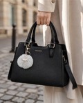 Camille Sac à Main Femme – Sac en Cuir PU Multipoches Bandoulière Réglable avec Pampille