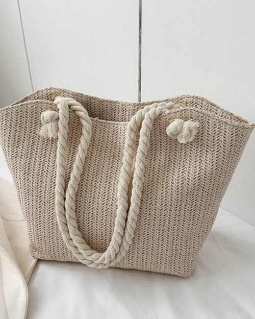 Bailey Borsa da Spiaggia Donna – Grande Borsa a Mano in Paglia Intrecciata per Vacanze Estive