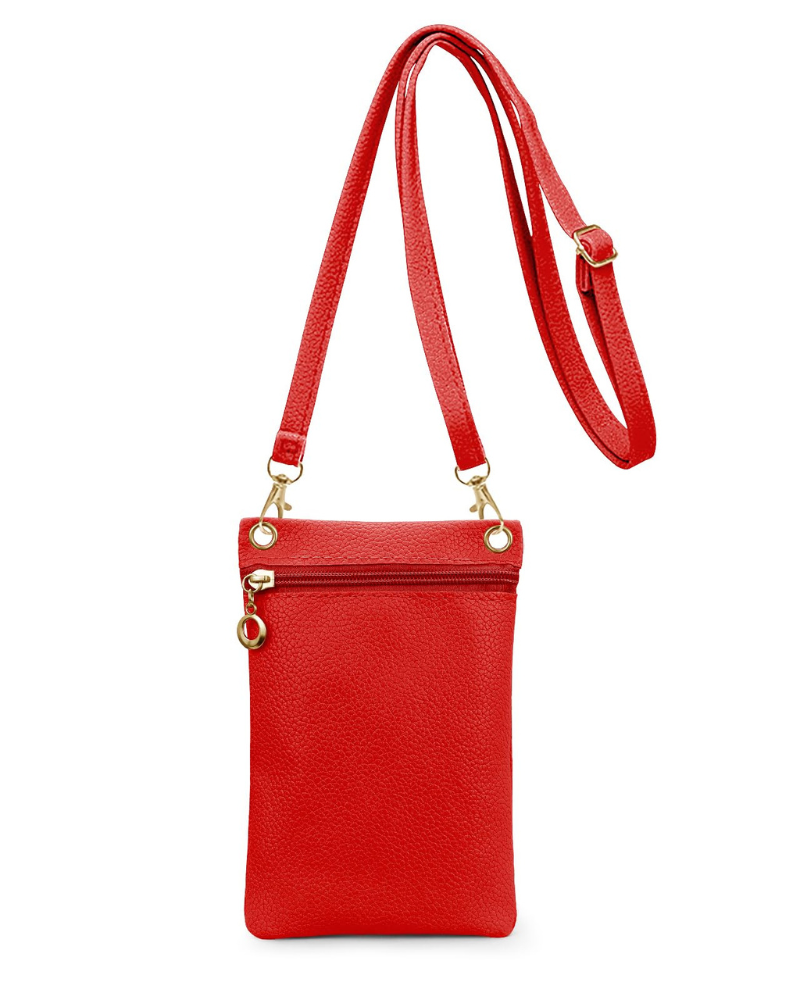 Pochette porta cellulare da donna Tatum – Borsa a tracolla in pelle PU con chiusura a zip e tracolla removibile