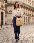 Finley Sac à Dos Femme – Petit Sac en Raphia Rabat Cordon Coulissant Bretelles Réglables