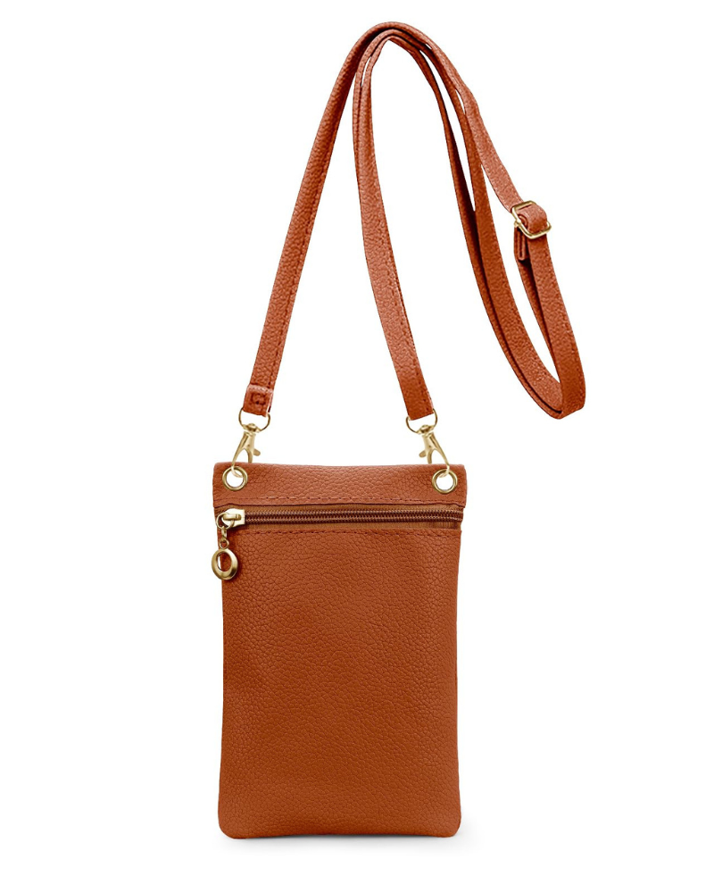Pochette porta cellulare da donna Tatum – Borsa a tracolla in pelle PU con chiusura a zip e tracolla removibile