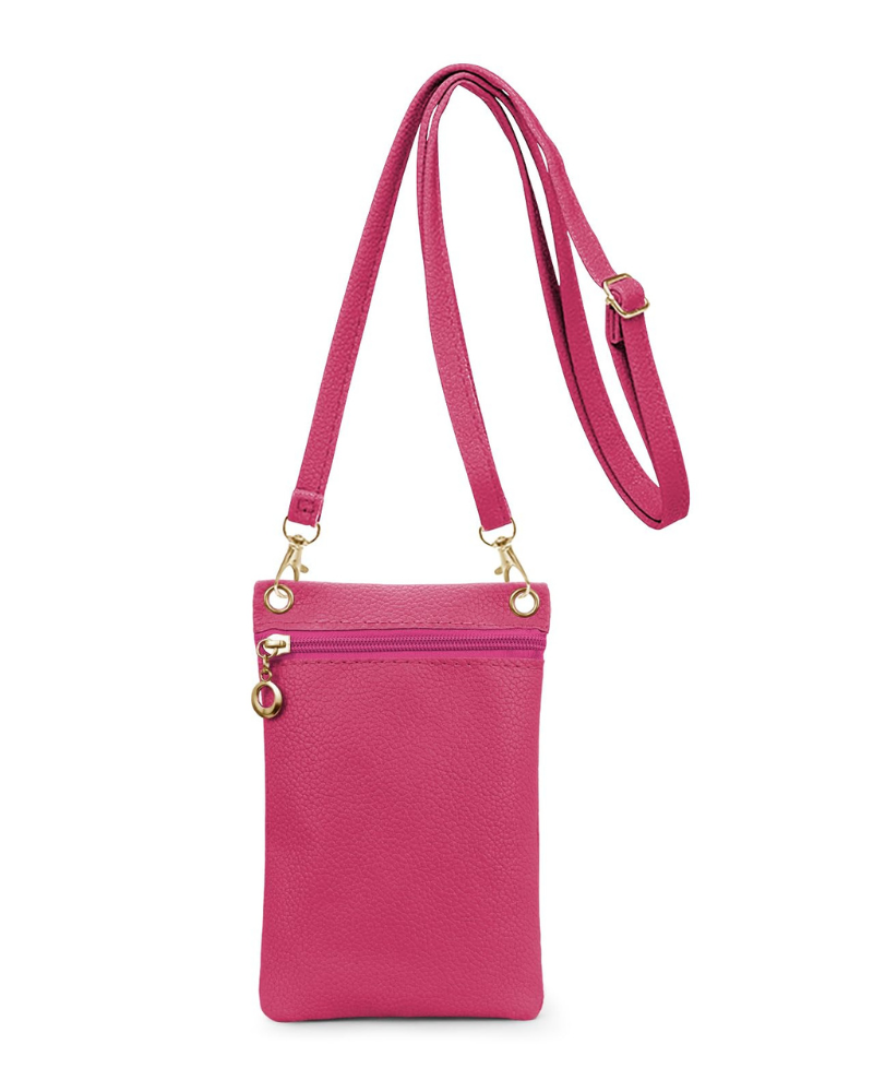 Pochette porta cellulare da donna Tatum – Borsa a tracolla in pelle PU con chiusura a zip e tracolla removibile
