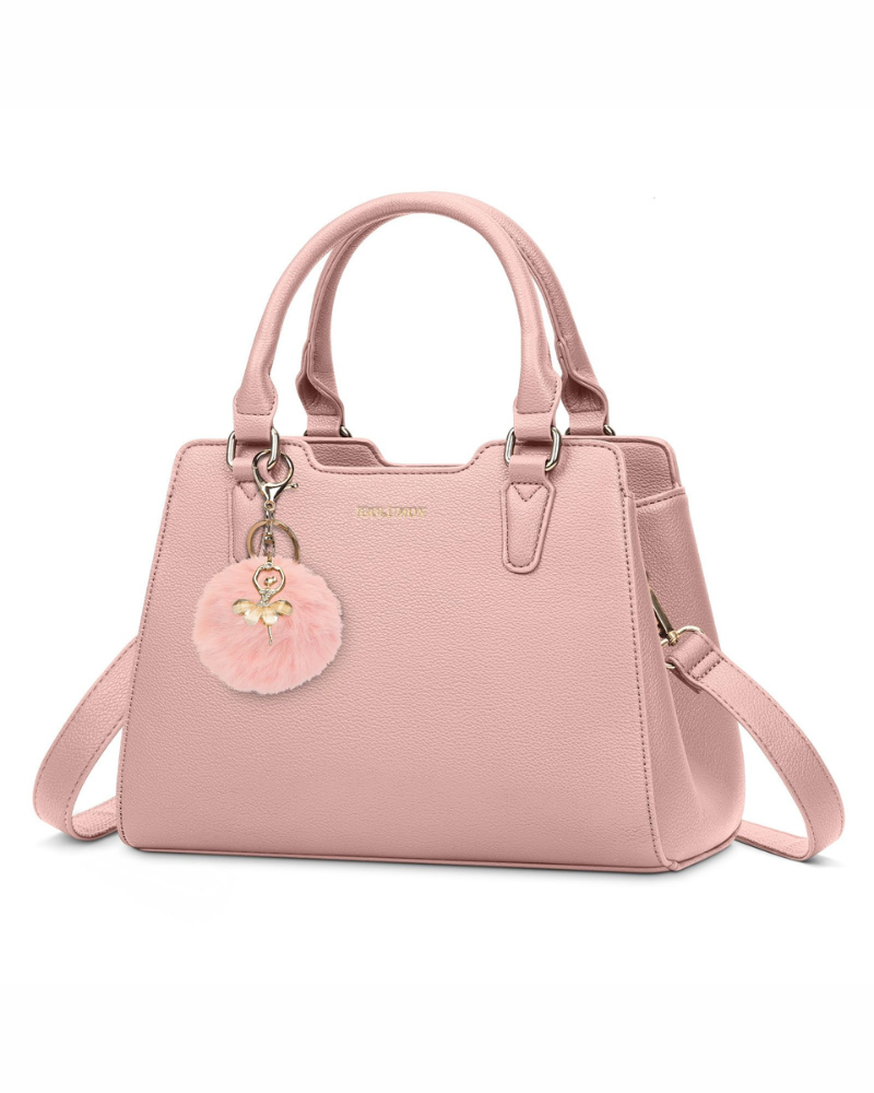 Camille Borsa a mano da donna – Borsa in pelle PU con più tasche, tracolla regolabile e nappina